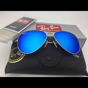 Ray-Ban Classic Aviator Blue Mirror Sunglasses